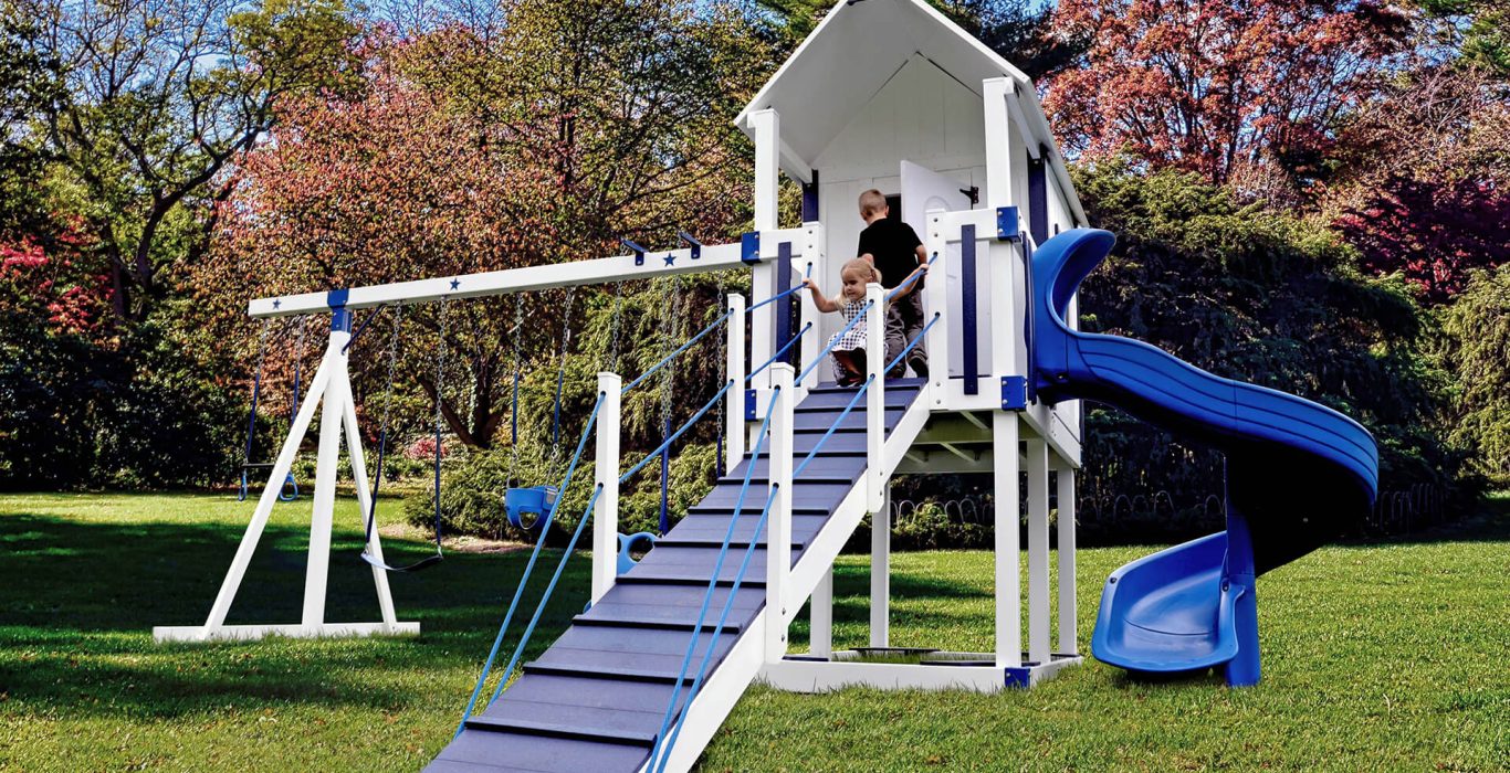 playhouse with a slide